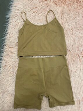 wild fable Ribbed Crop Top in Warm Caramel